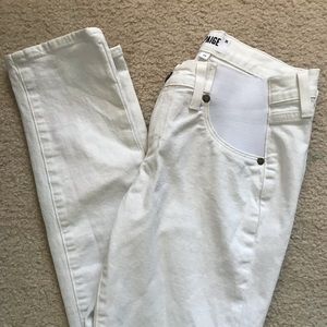 White Paige Jeans - Elastic waist